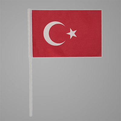 Türk Bayrağı 50x75 Lüks Rashel + Sopa (1000 Adet)